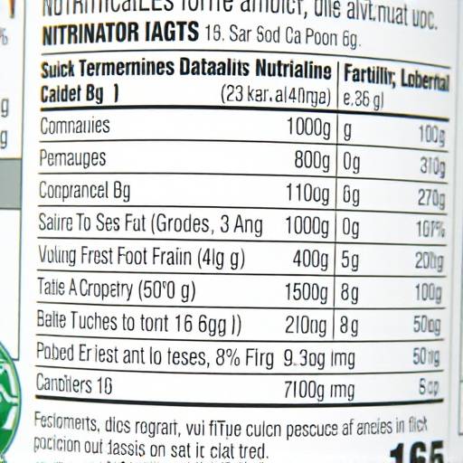 Close-up of a food label with key nutritional information highlighted.